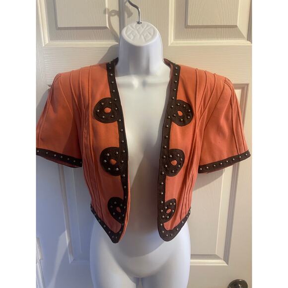 DOUBLE D RANCHWEAR Studded Bolero Jacket Size XS - Picture 1 of 4